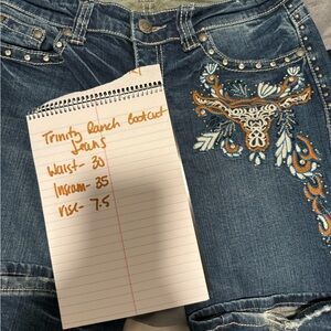 Trinity Ranch by Montana West boot cut Denim Jeans 30X35
